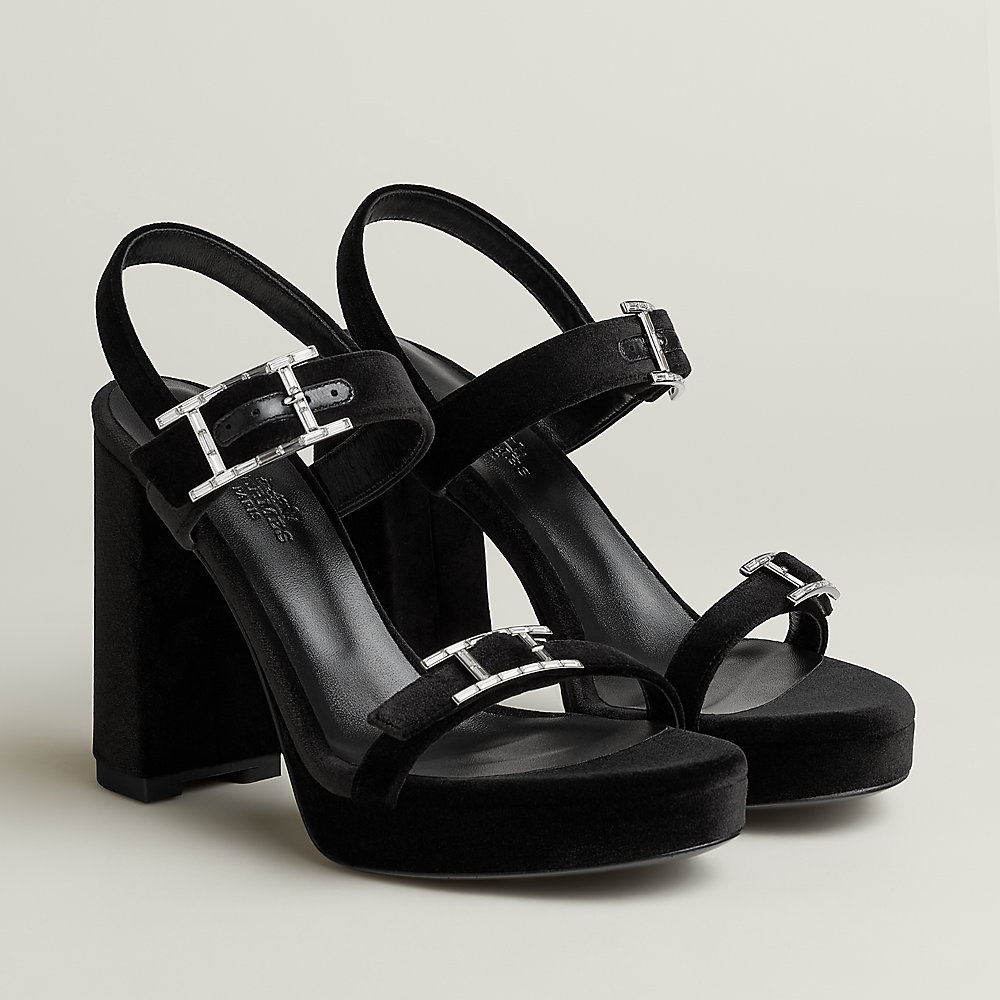 Bossa sandal - Black | Hermès USA